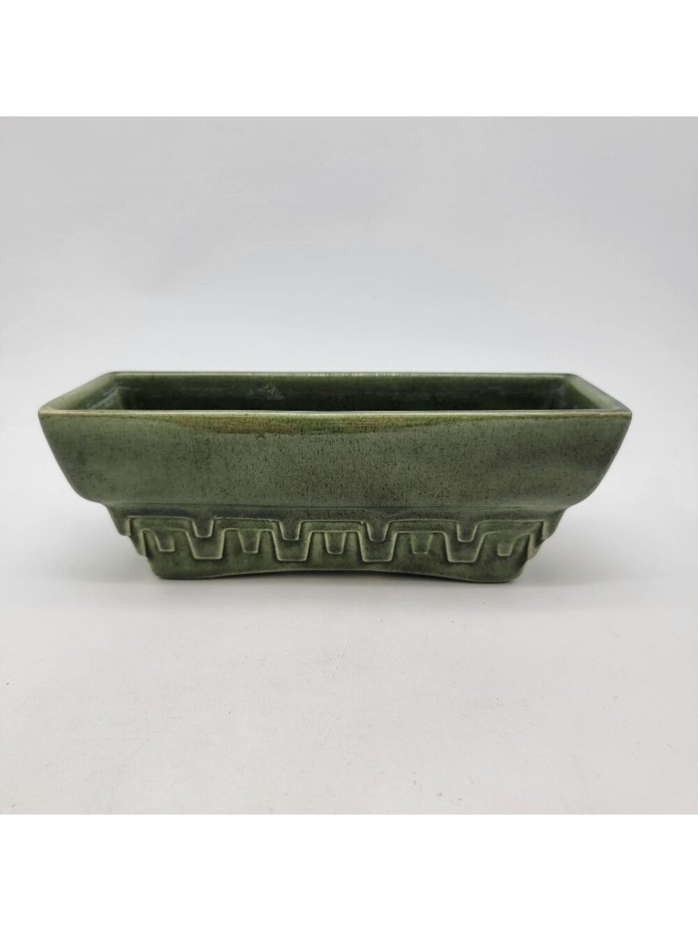 Vintage MCM Haeger Pottery Green Rectangular Planter  3774-A